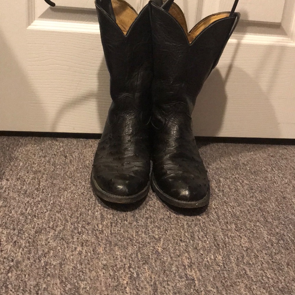 Cowtown boots.  Ostrich leather.